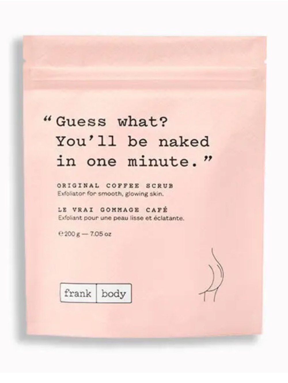 Frank Body Original Coffee Scrub - Pink Exfoliant Bag